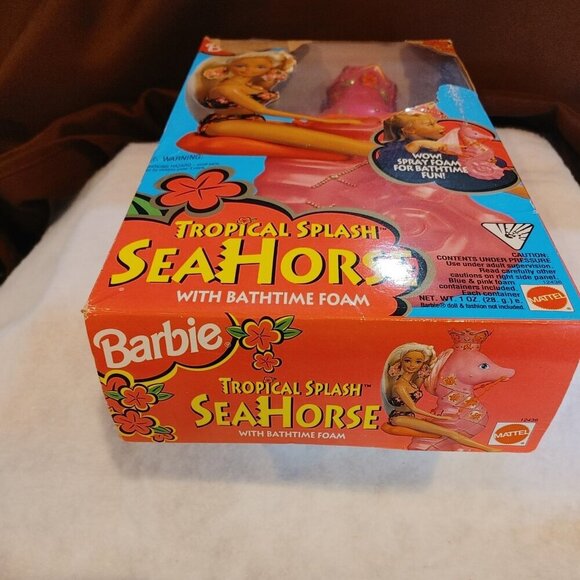 Mattel Barbie Tropical Splash Sea Horse Bathtime Foam Doll (1994) - Picture 4 of 6